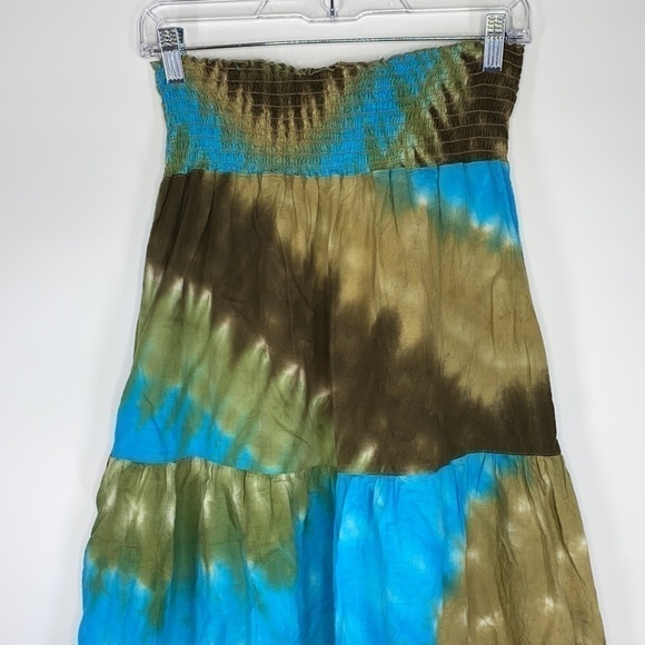 Debbie Kate South Beach Boston Proper Tie Dye Strapless Dress Size Medium - Picture 5 of 8